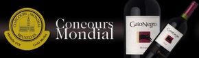 Вино Gato Negro Shiraz удостоено Золотой медали на «Concours Mondial de Bruxelles»!